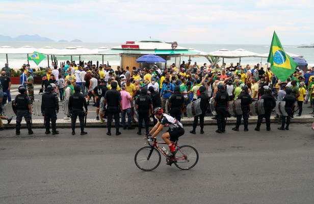 Demonstration in support of Brazilian President Jair Bolsonaro in Rio de Janeiro